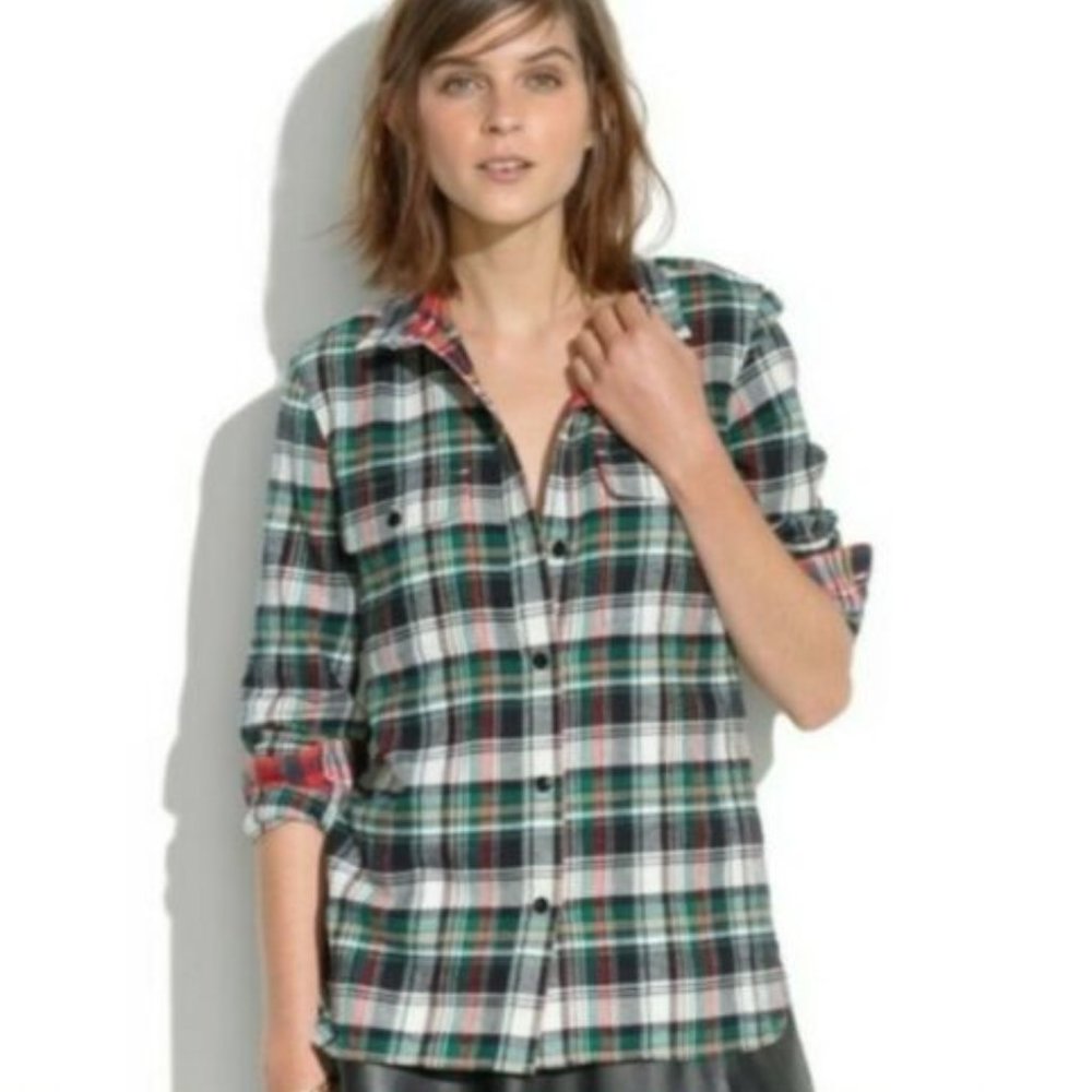 Madewell Plaid Ex-Boyfriend Flannel Size XS